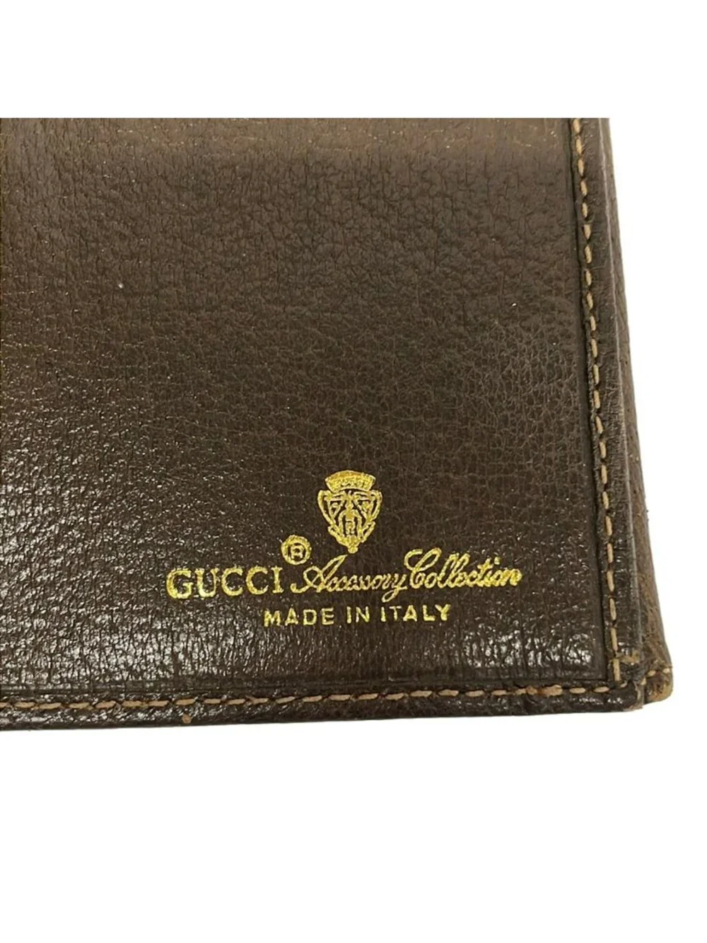 Gucci Wallet Collection GG Plus Supreme Sherry Beige Dark Brown Leather - Picture 5 of 6